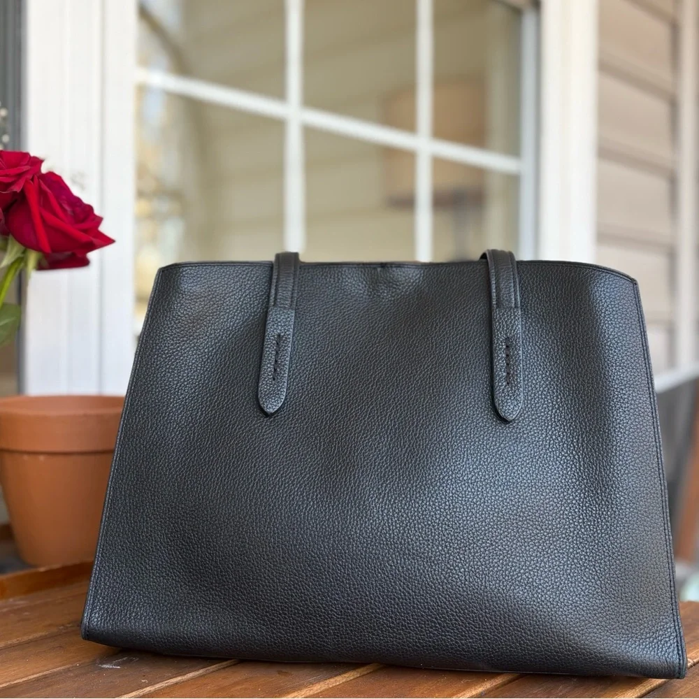 Coach Charlie Carryall Black Pebbled Leather Tote | 25137 | Hangtag | GUC - Picture 5 of 16
